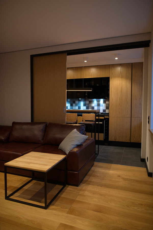 Телескопическая перегородка на кухню