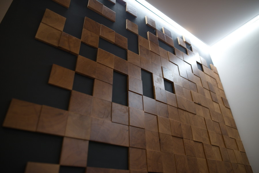 3D панели из массива дерева