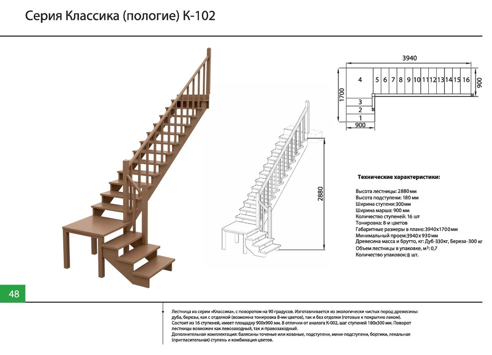 Готовые лестницы Зодчий