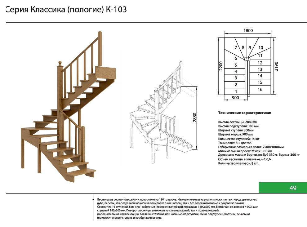 Готовые лестницы Зодчий