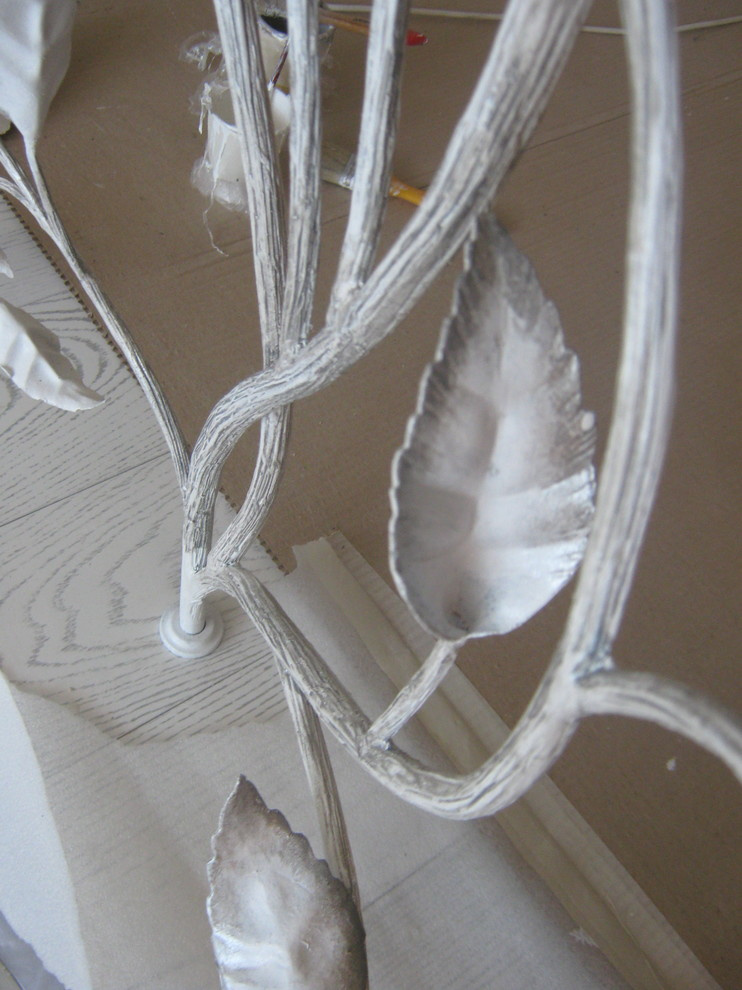 Кованые перила на лестницу в КП Третья Охота в Подмосковье