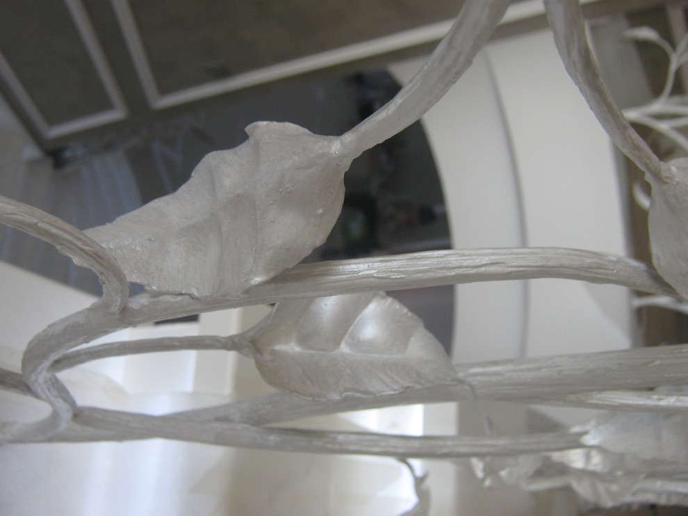 Кованые перила на лестницу в КП Третья Охота в Подмосковье