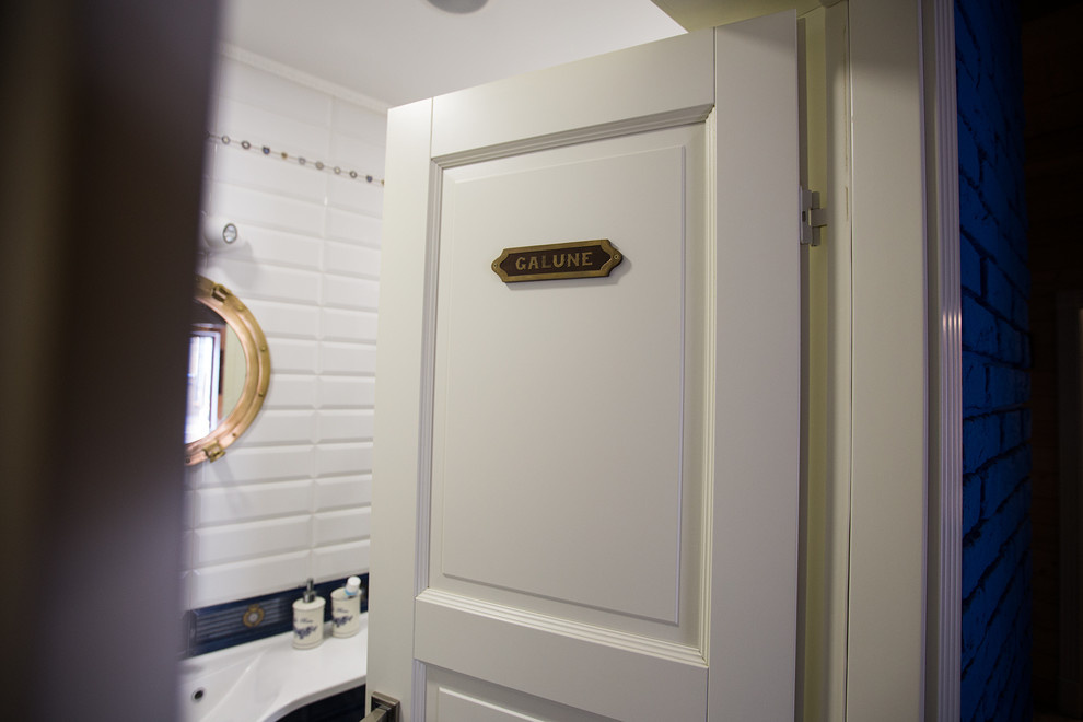 Интерьер загородного дома с греческими мотивами. Реализация