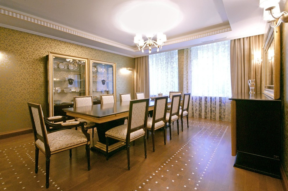 Дизайн интерьера холла и столовой загородного дома Санкт-Петербург