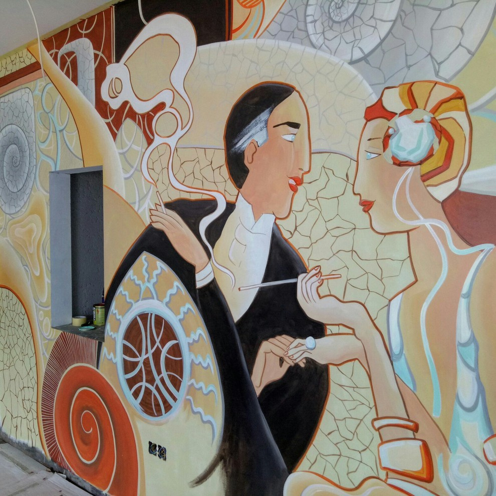 Обложка проекта: роспись кофейни, кофешопа