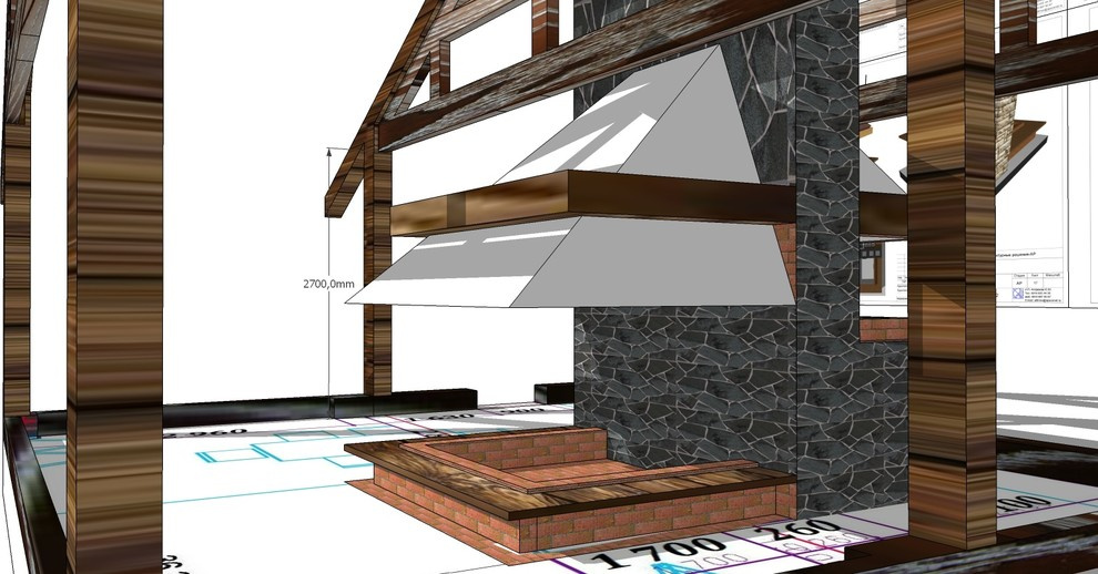 Проект Камина - Очага + печь под казан + магал "Аврора"