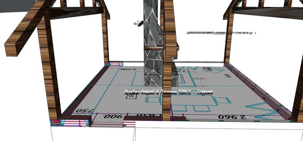 Проект Камина - Очага + печь под казан + магал "Аврора"