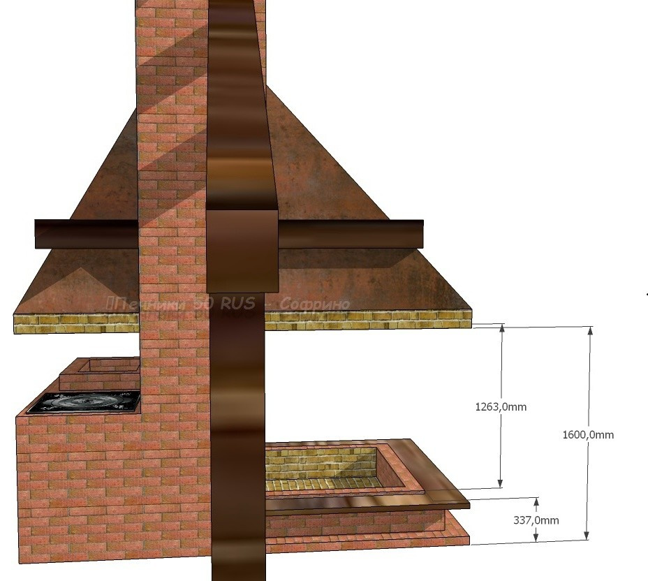 Проект Камина - Очага + печь под казан + магал "Аврора"