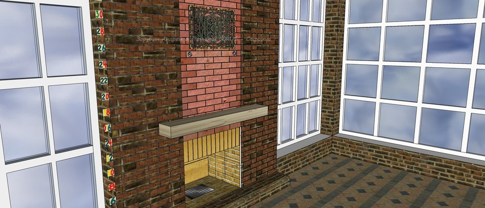 Камин Ла Манш, в стиле Лофт