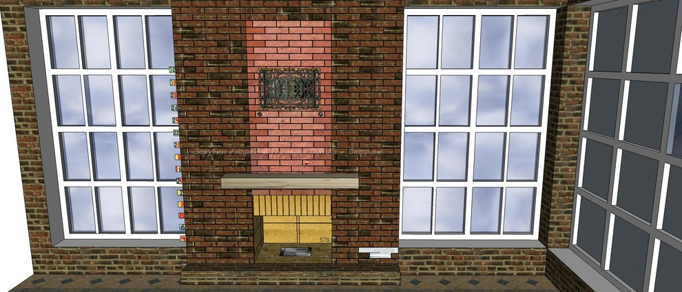 Камин Ла Манш, в стиле Лофт