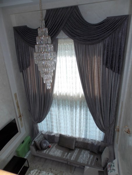 Обложка проекта: шторы в загородном доме