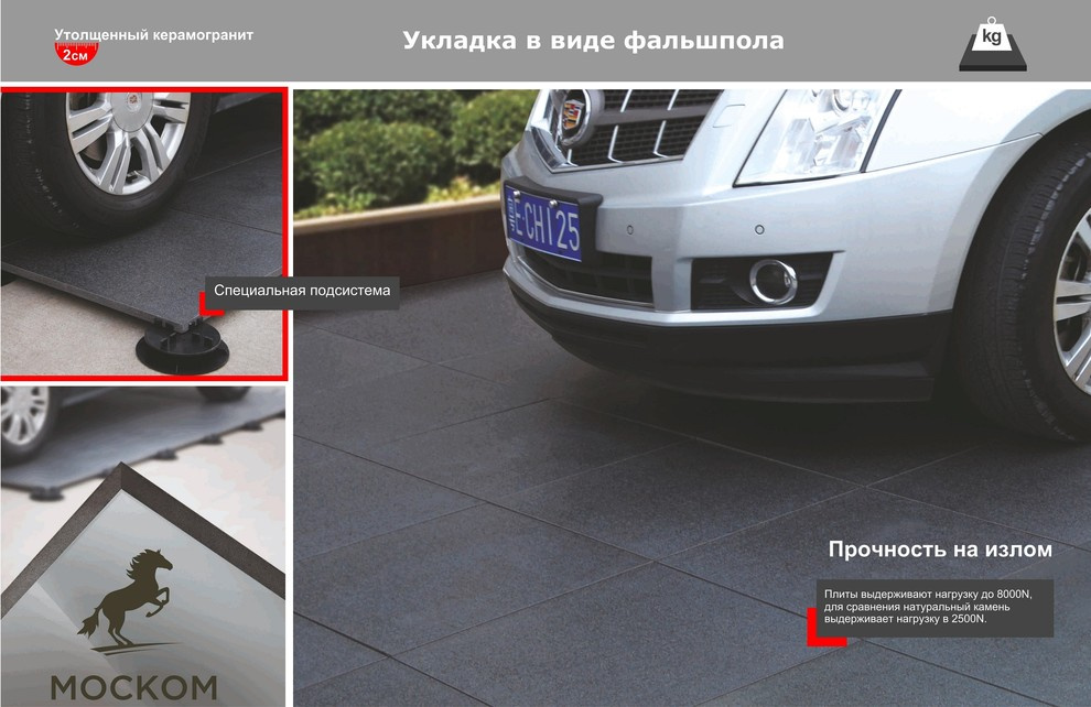 Применение керамогранита толщиной 20 мм