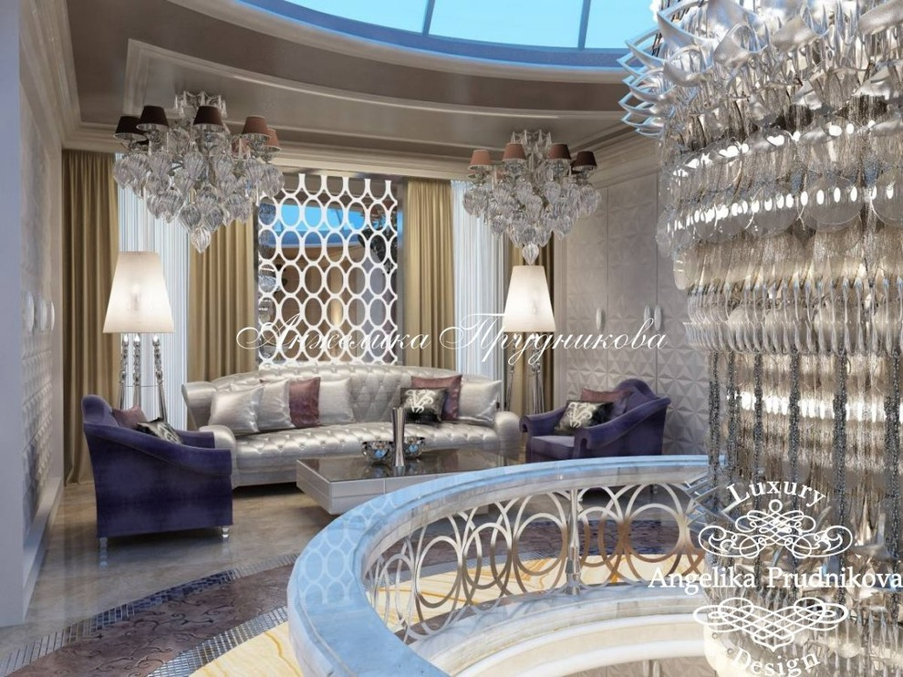 Дизайн интерьера коттеджа в стиле арт-деко в КП «Villagio Estate»