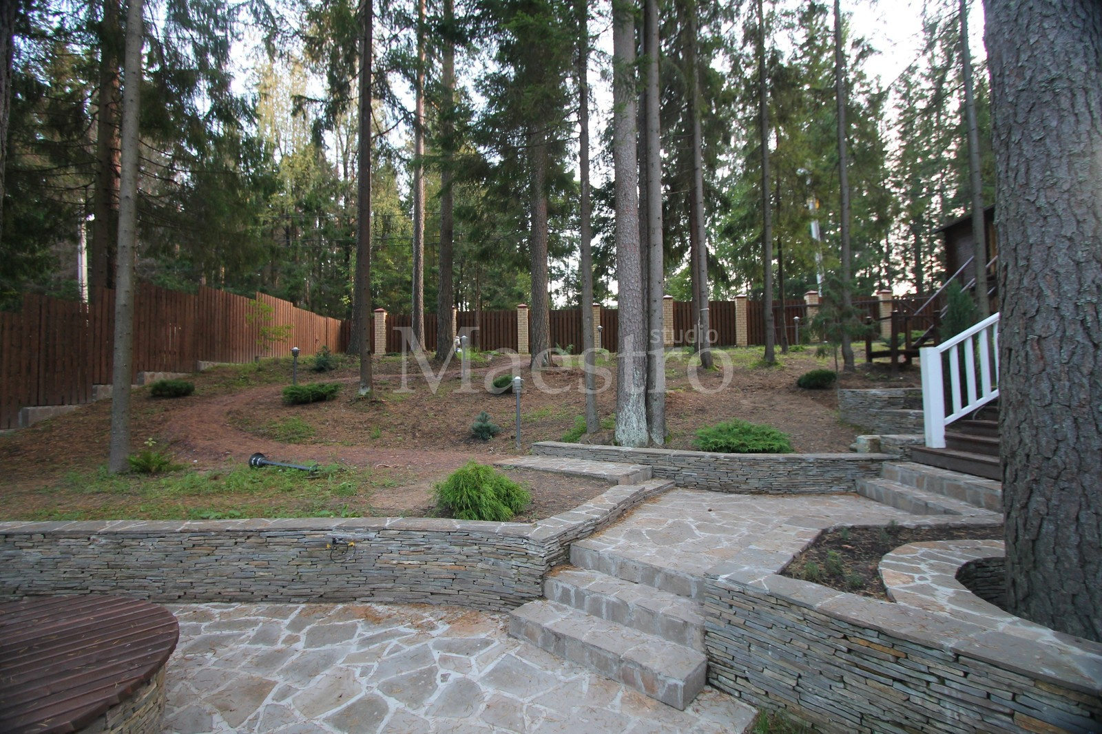 Террасы и лестницы в лесной зоне | Планировка территории