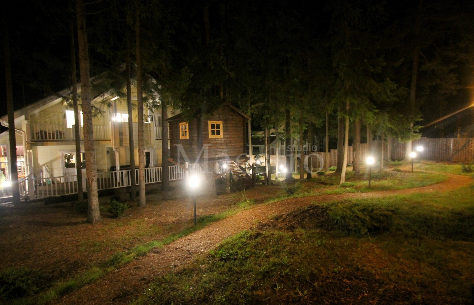 Освещение лесной зоны | Дорожка в лесной зоне