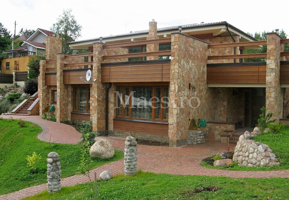 Нижний участок | Дом и ландшафт в стиле Фрэнка Ллойд Райта