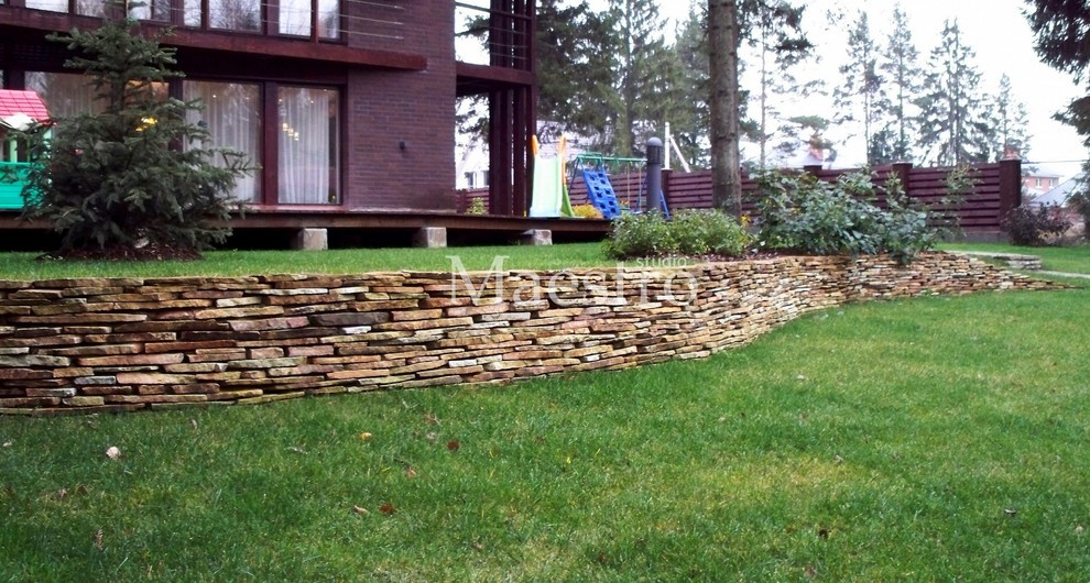 Терраса | Подпорная стена из песчаника