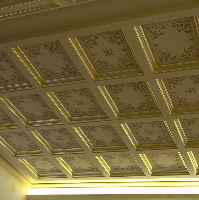 Оформление  кесонных потолков