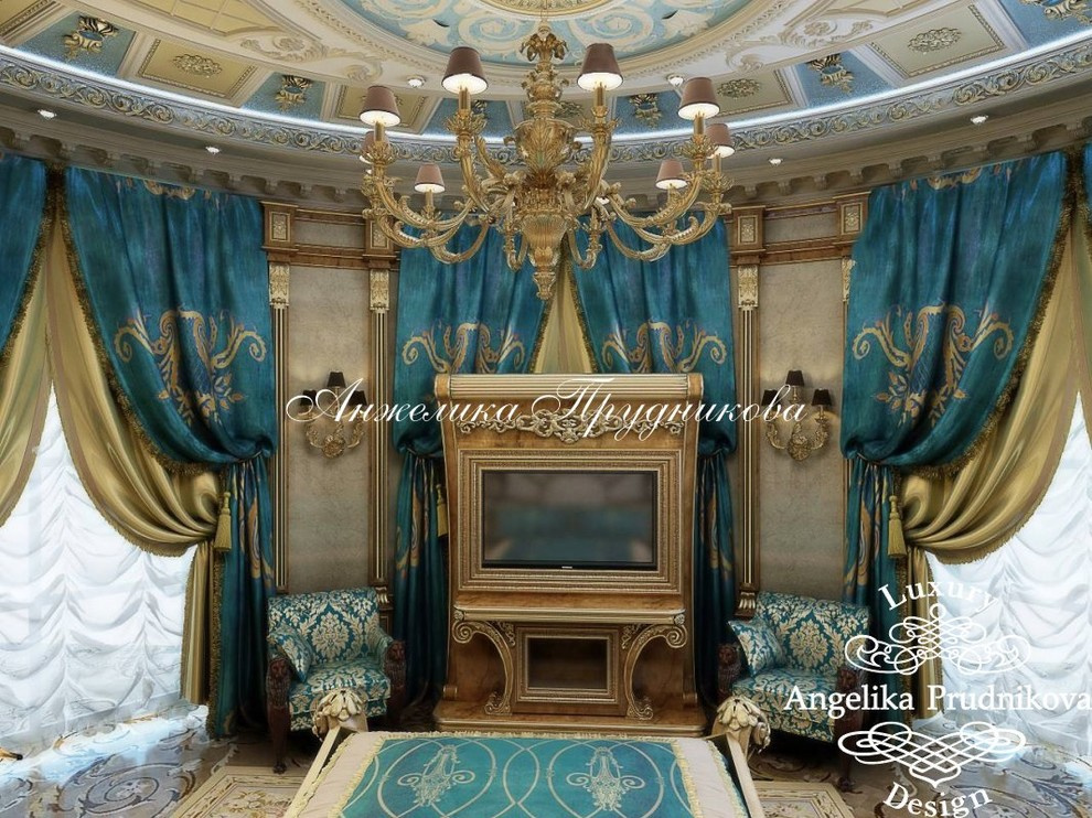Интерьер особняка в классическом стиле в КП «Миллениум Парк»