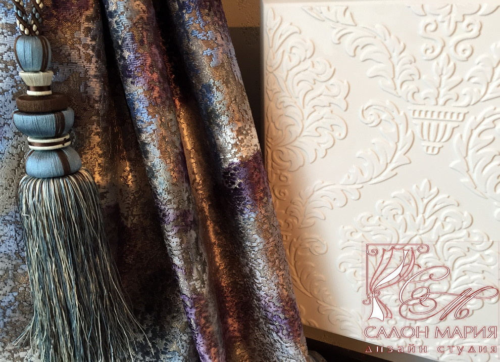 Шторы из бархата и шинила