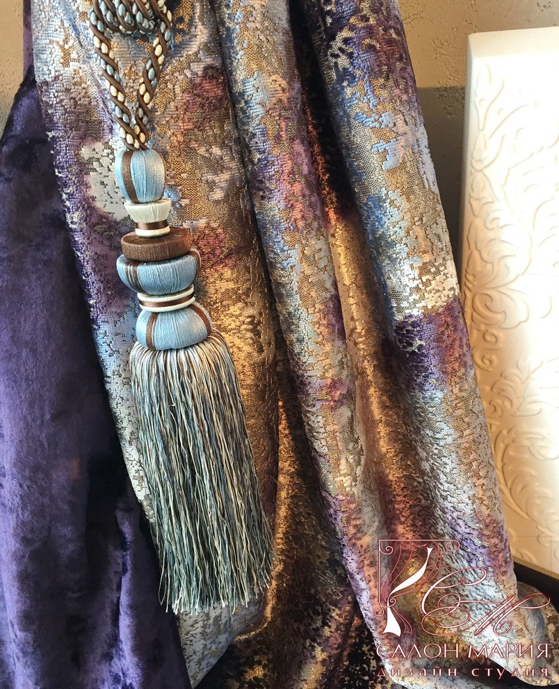 Шторы из бархата и шинила