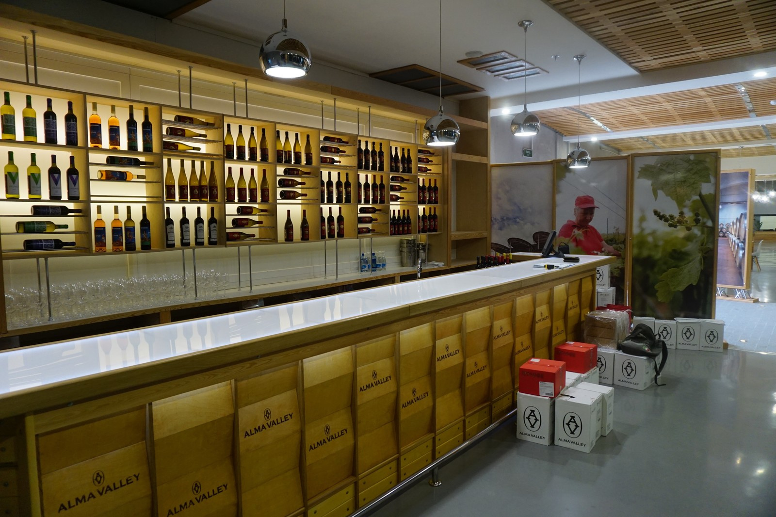 Дегустационный зал Alma Valley