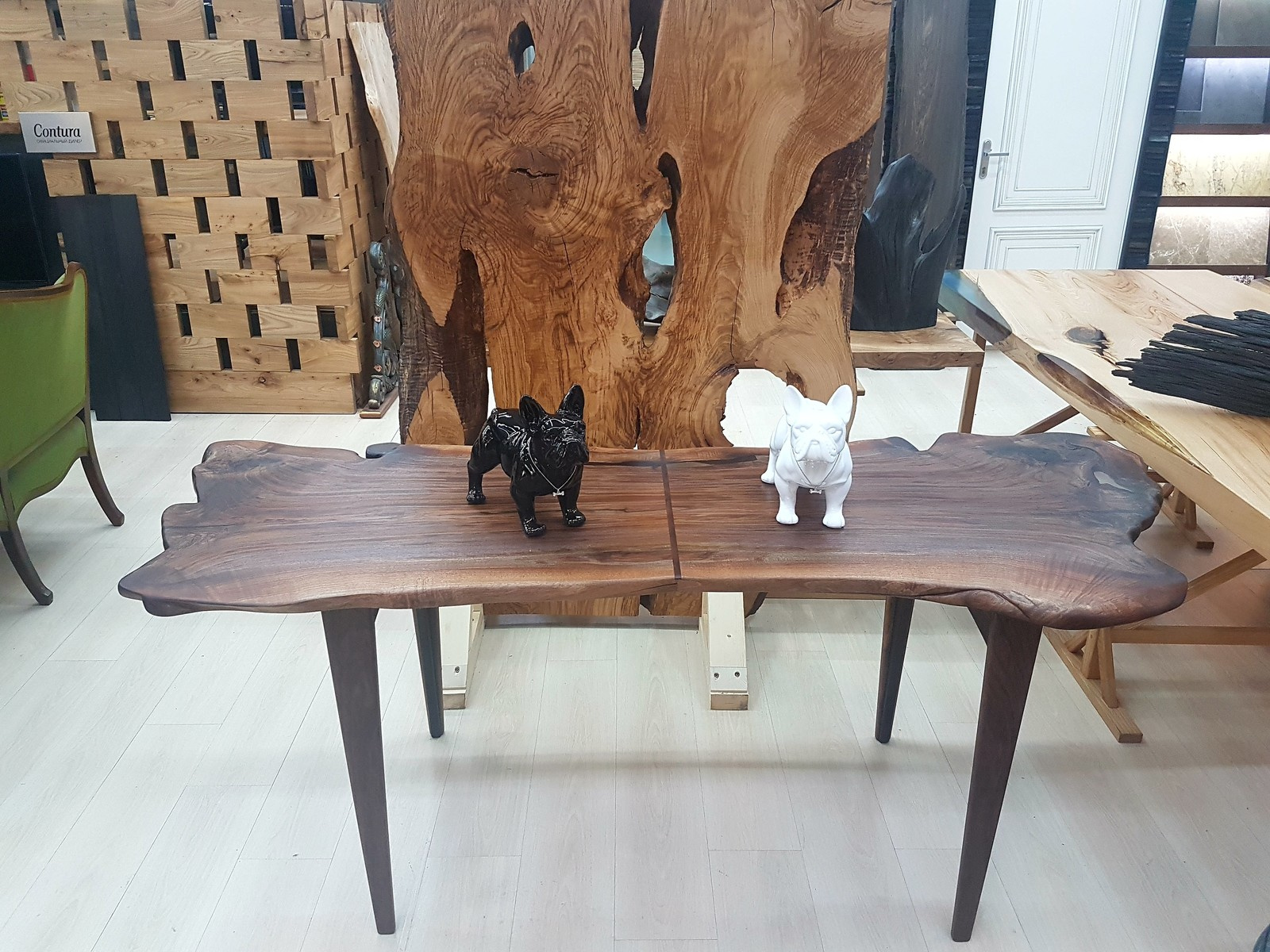 Стол письменный Live Edge Design, массив черного ореха