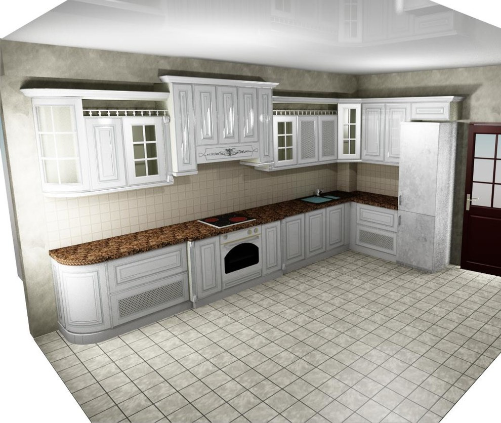 Кухня Классика белая с патиной