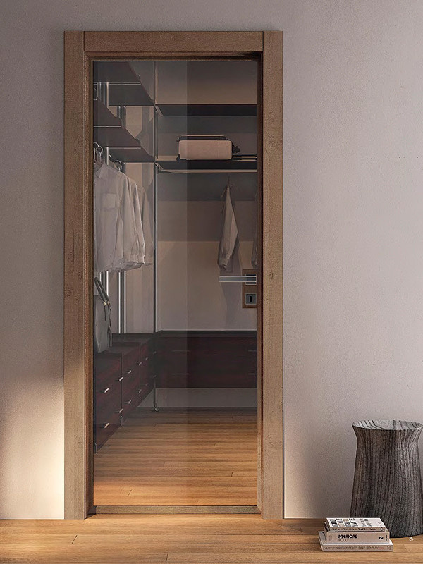 Обложка проекта: Алюминиевые двери покрытые шпоном