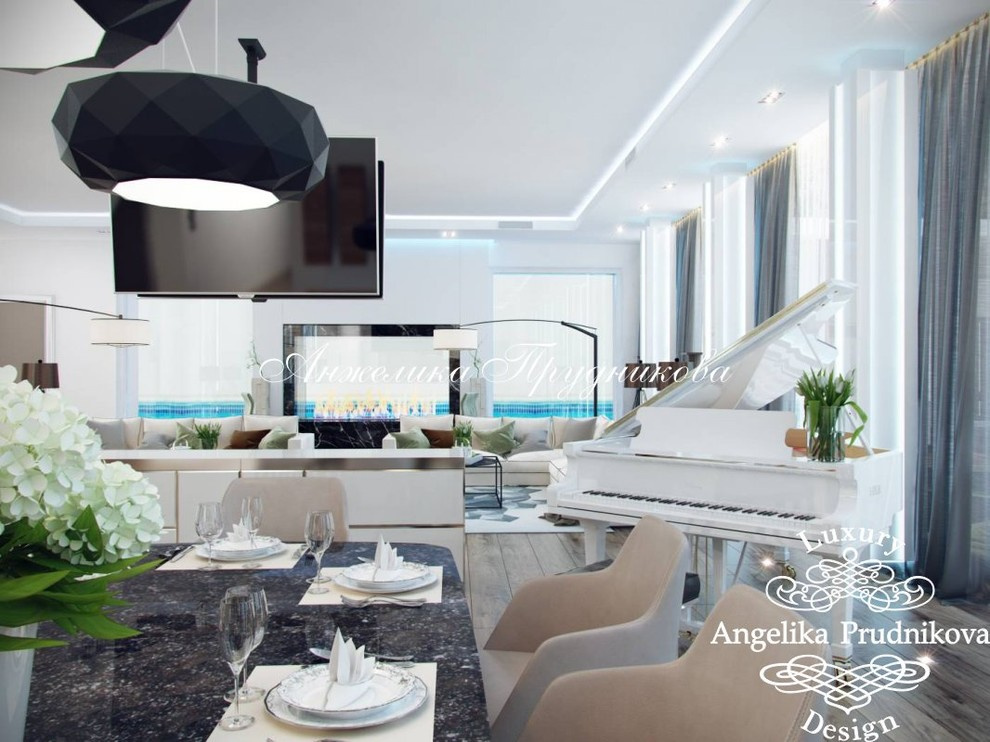 Дизайн проект интерьера загородного дома в КП Жуковка ХХI век