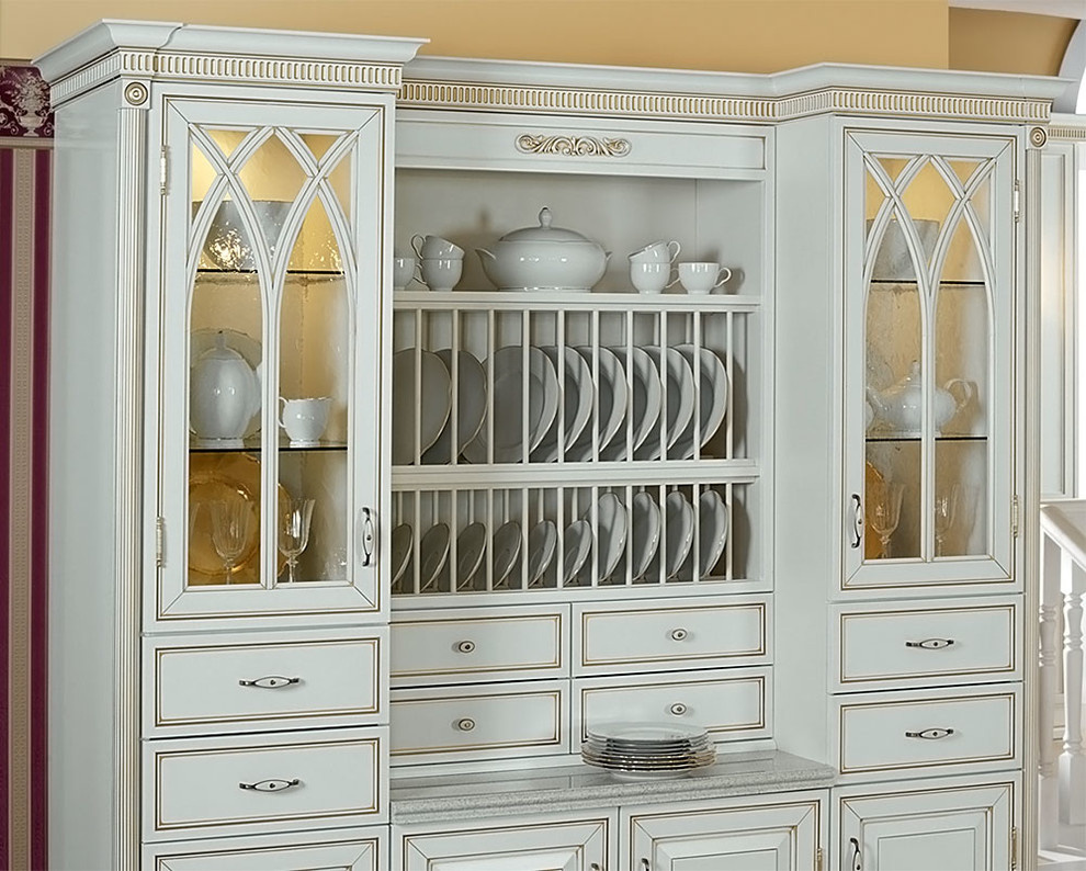 Классическая кухня из МДФ «Британика белая»