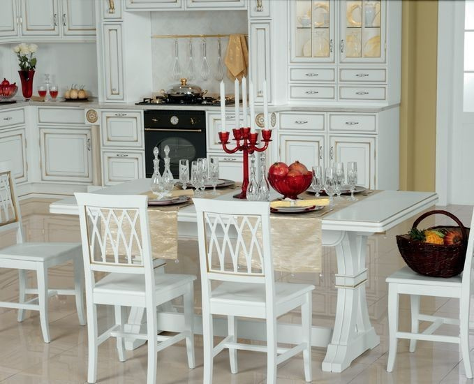 Классическая кухня из МДФ «Британика белая»