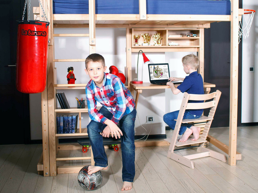 Обложка проекта: Кровать чердак с рабочей зоной для мальчика