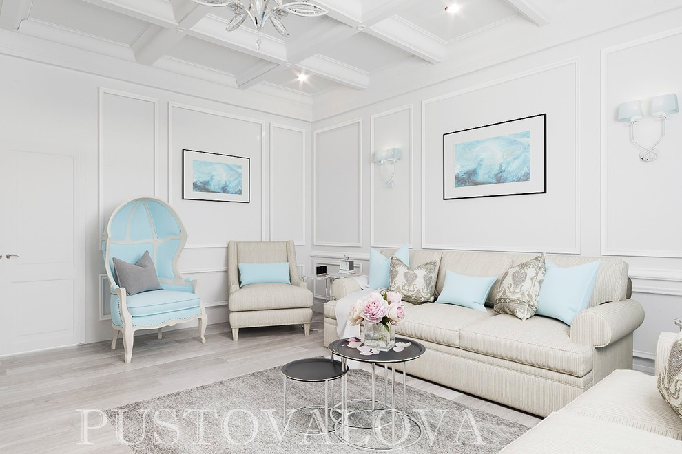 г. Воронеж. Дом 250м2. Гостиная . Американская классика