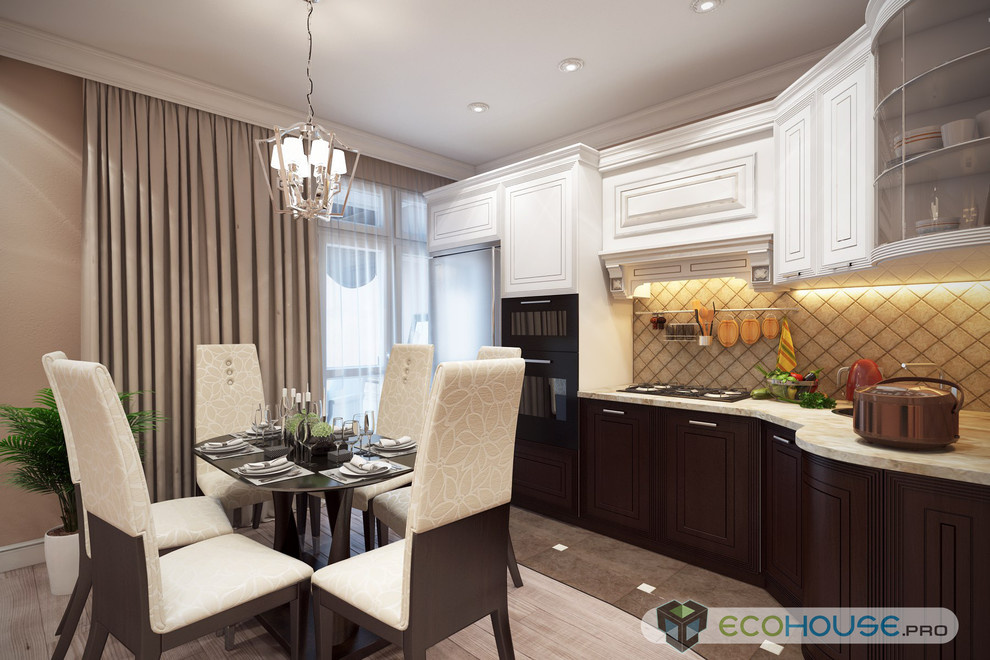 Дизайн проект Кухни гостинной