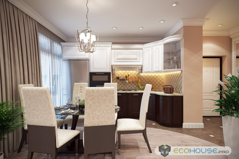 Дизайн проект Кухни гостинной