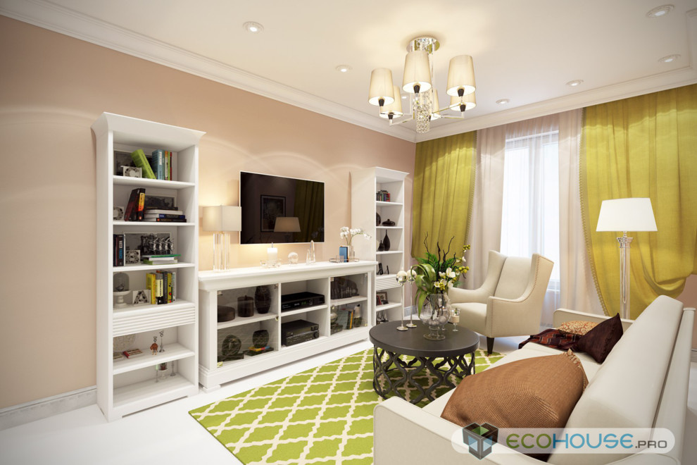 Дизайн проект Кухни гостинной