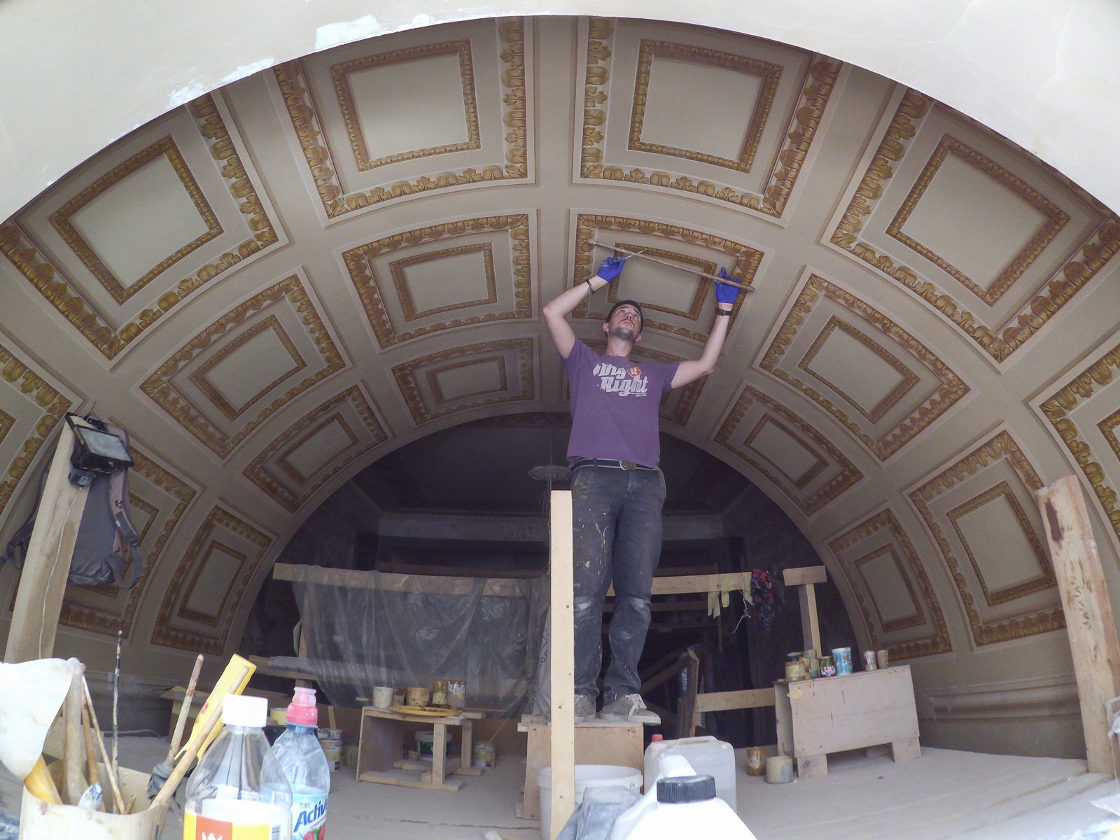 Реставрация. Художественная роспись РТПБ / Bank building interiors