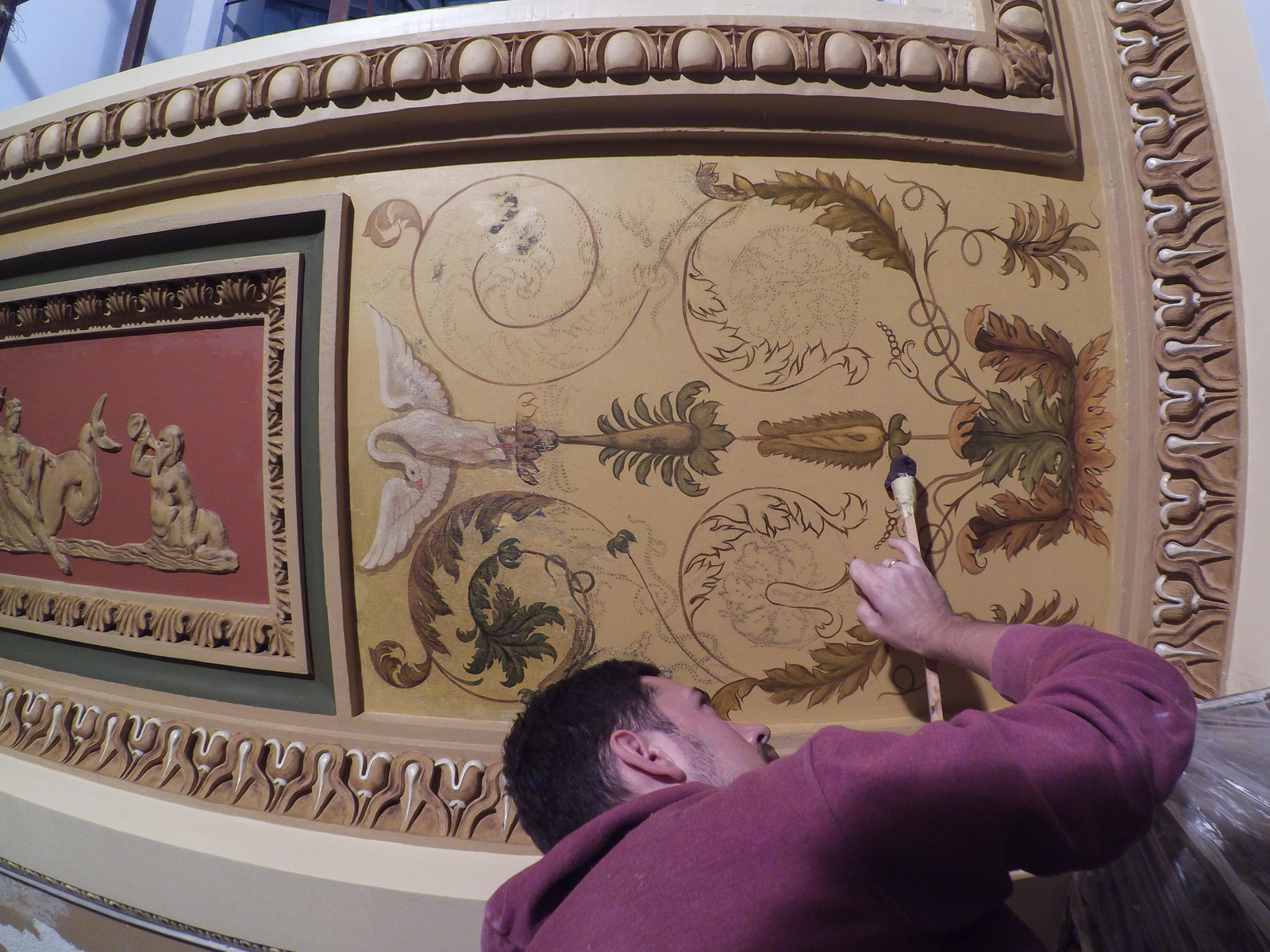 Реставрация. Художественная роспись РТПБ / Bank building interiors