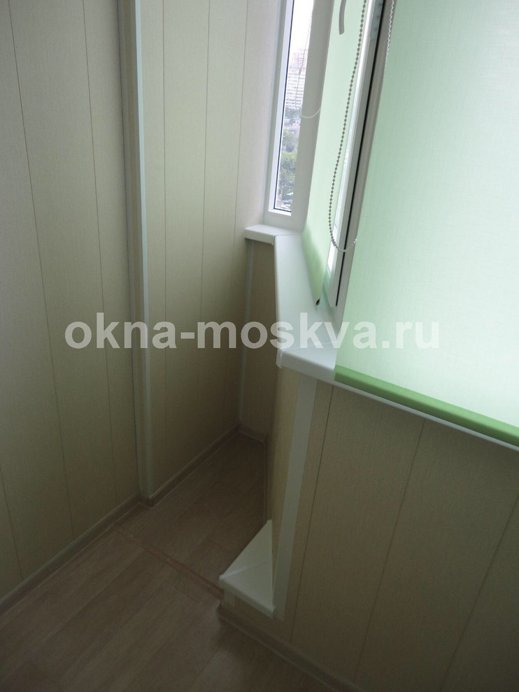 Обложка проекта: Остекление балкона с полной внутренней отделкой + рулонные жалюзи