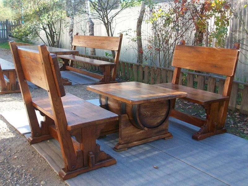 Садовая, дачная, уличная мебель из натурального дерева, 100% массив дуба