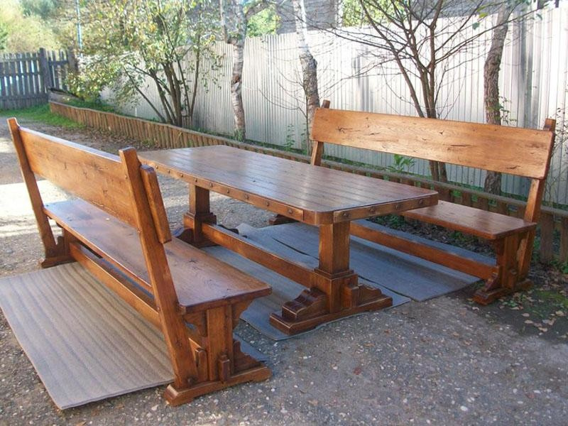 Садовая, дачная, уличная мебель из натурального дерева, 100% массив дуба