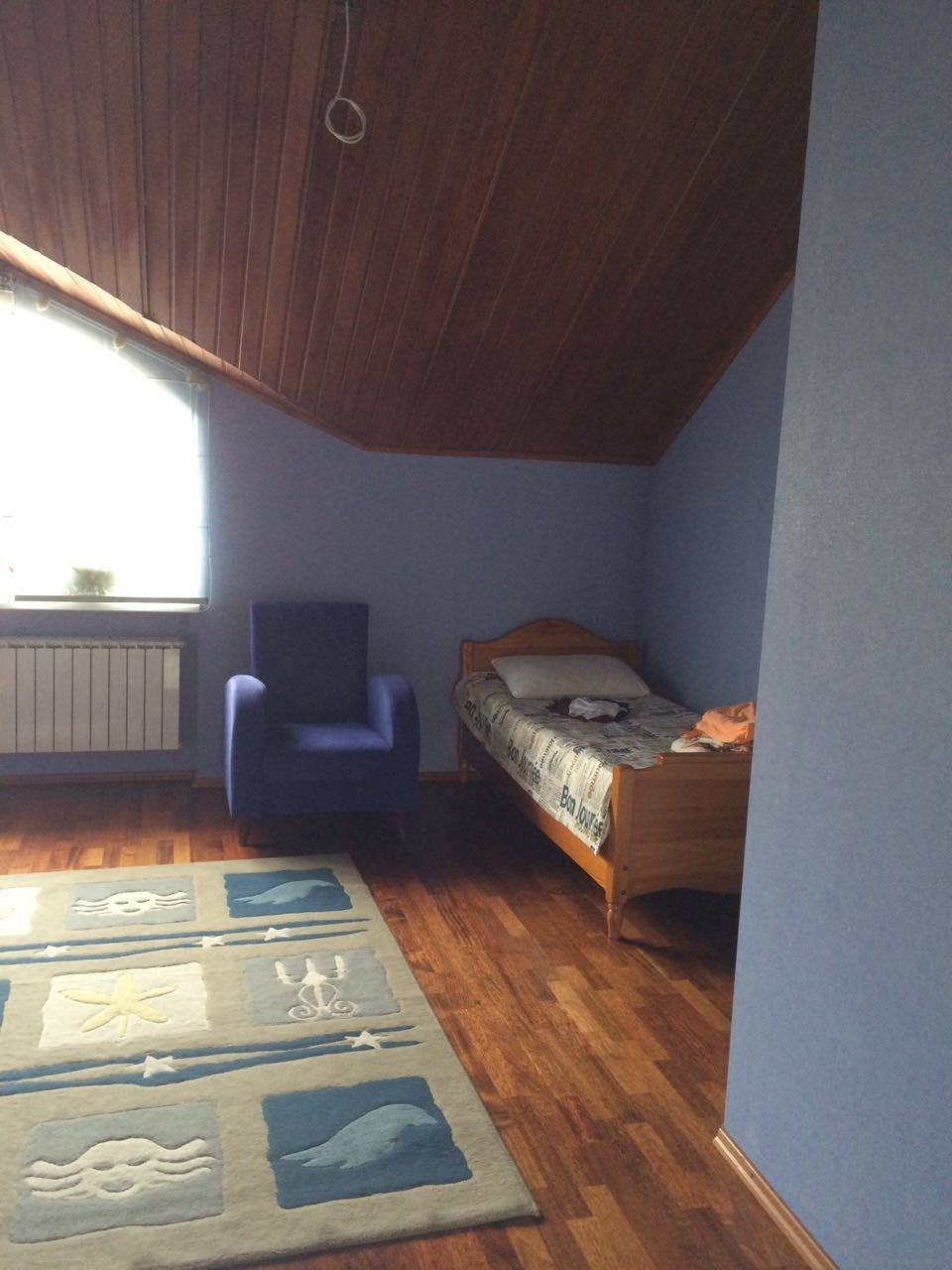 Мансарда. Новая комната для мальчика-подростка.