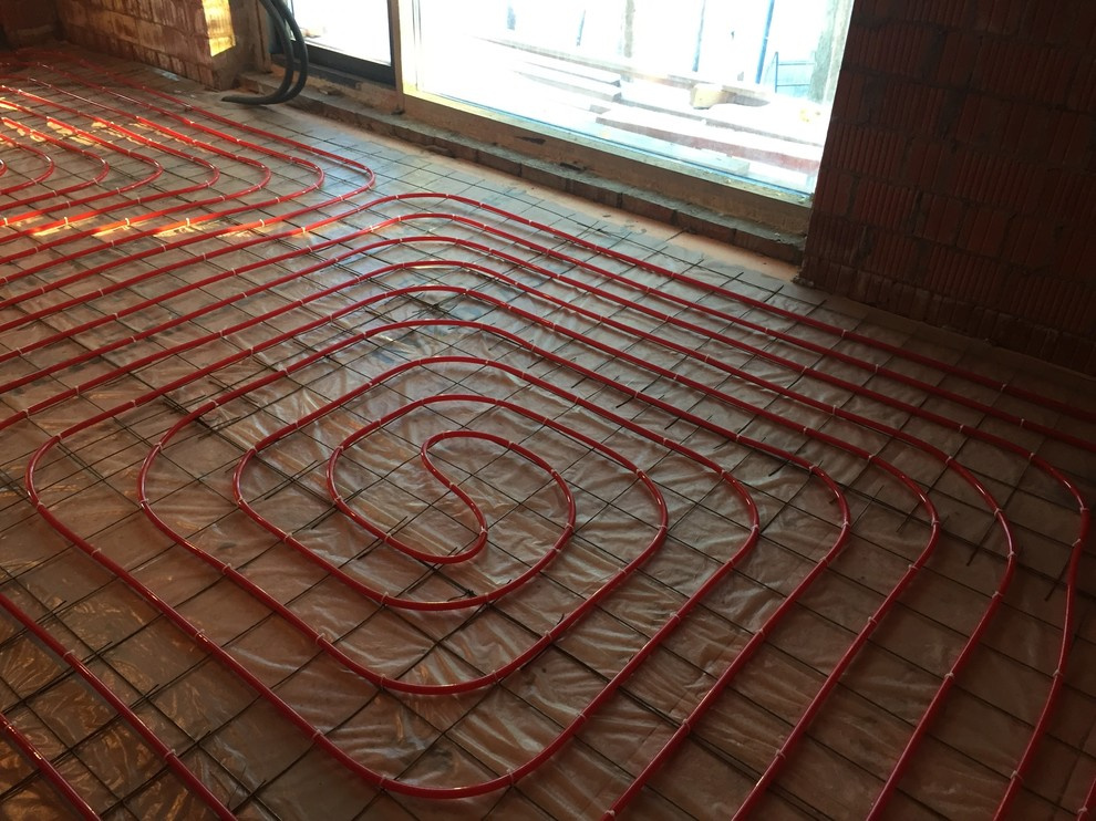 Водяной теплый пол в Охта-Парке