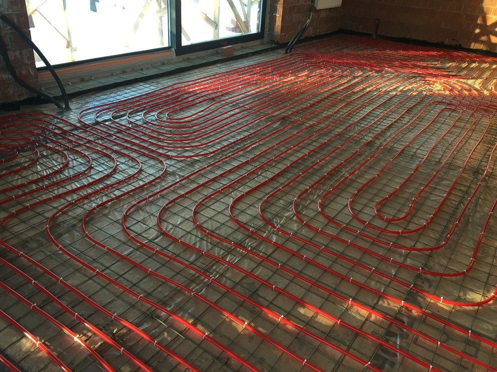 Водяной теплый пол в Охта-Парке