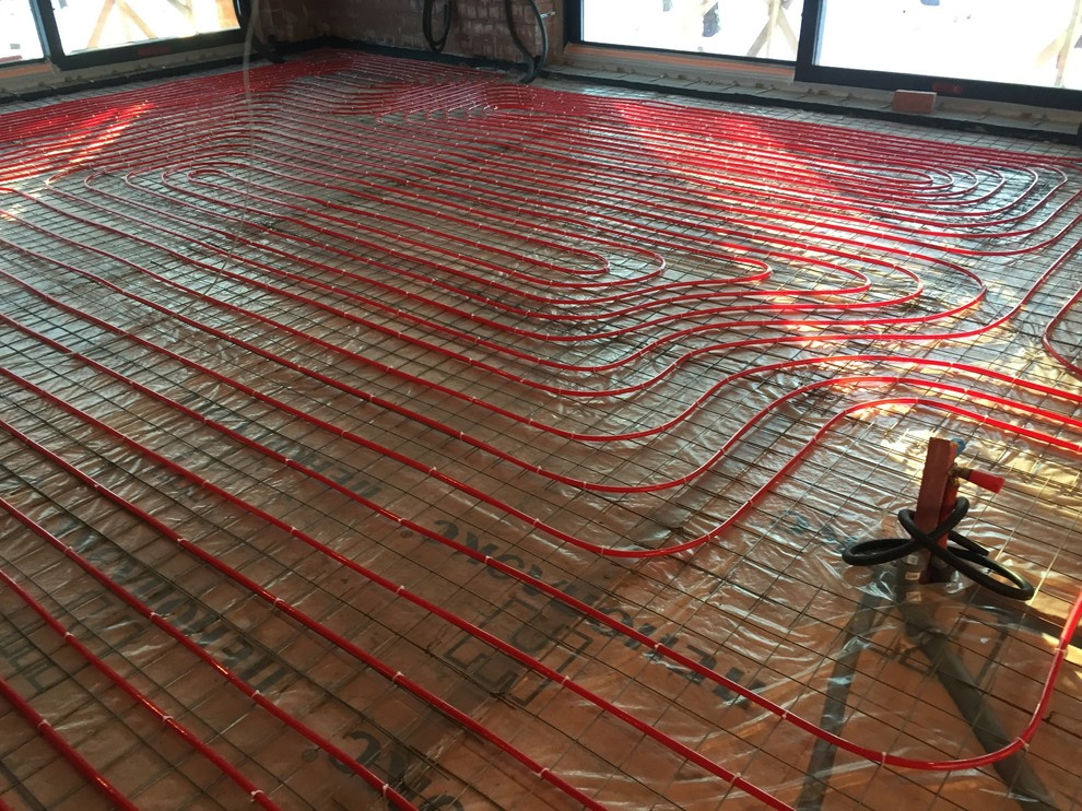 Водяной теплый пол в Охта-Парке