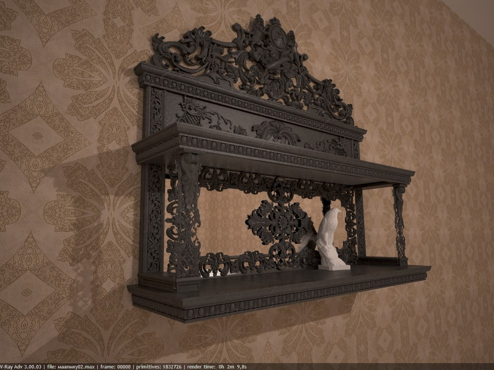 полка резная