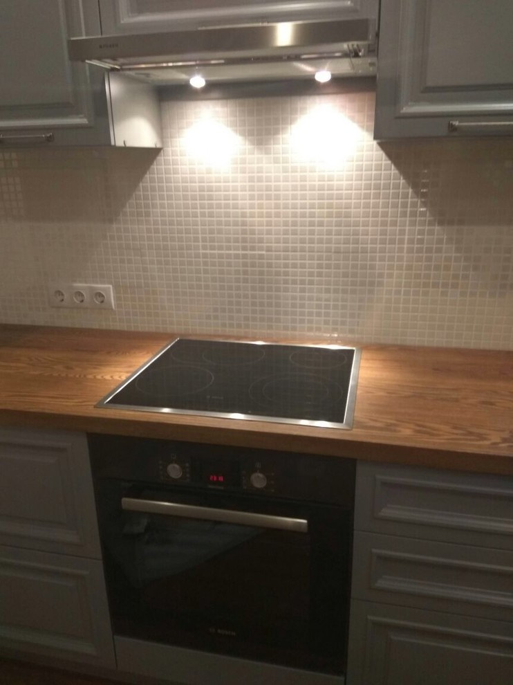 Обложка проекта: Серо-голубая кухня