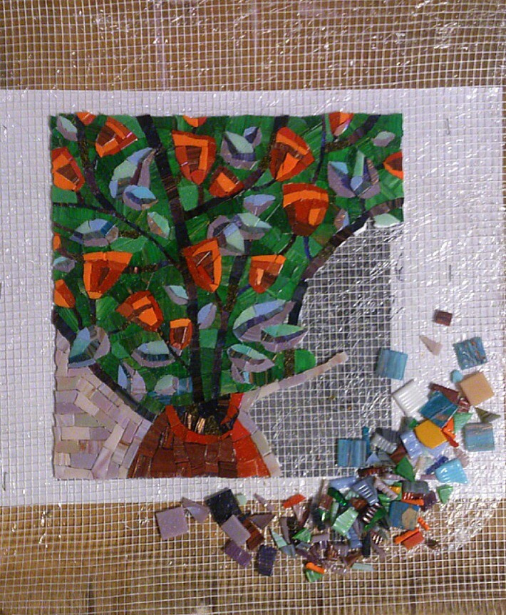 Обложка проекта: Мозаичное панно " Цветение"