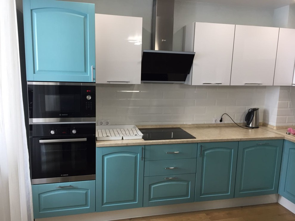 Обложка проекта: Угловая кухня в стиле фьюжн в Уфе